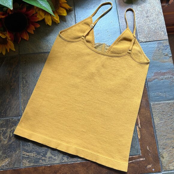 Free People “Intimately” Camisole Top in Gold/Mustard - Picture 4 of 9
